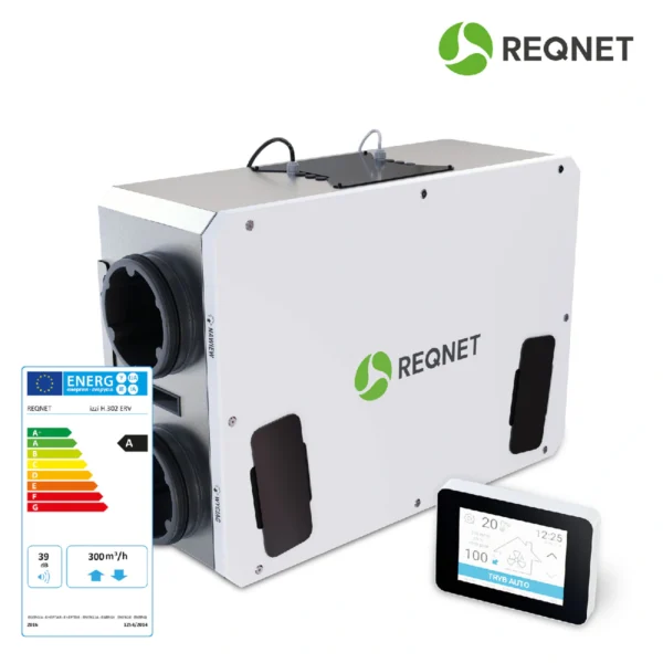 Reqnet izzi H.302 ERV hő és páravisszanyerős szellőztetőgép